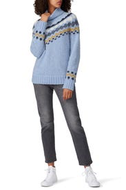 Diagonal Fair Isle Turtleneck by Derek Lam 10 Crosby