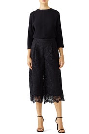 Black Holly Lace Culottes by Diane von Furstenberg
