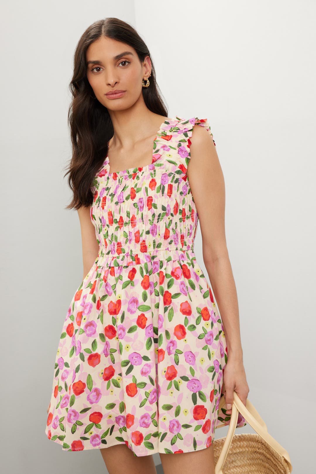 【RoseFrantz】Plump Flower Mini Dress ブライダルウエア Flower Ruffled Mini Dress by English Factory | Rent the Runway