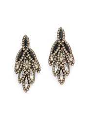 Jet Ombre Bacall Earrings by Elizabeth Cole