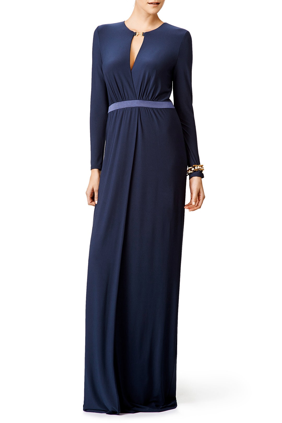 Navy Knot Gown by HALSTON 0