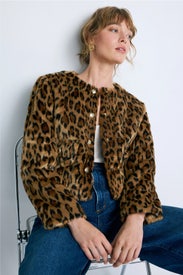 Leopard Printed Lady Jacket by Maje