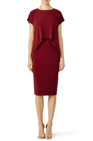Burgundy Bixia Dress by By Malene Birger