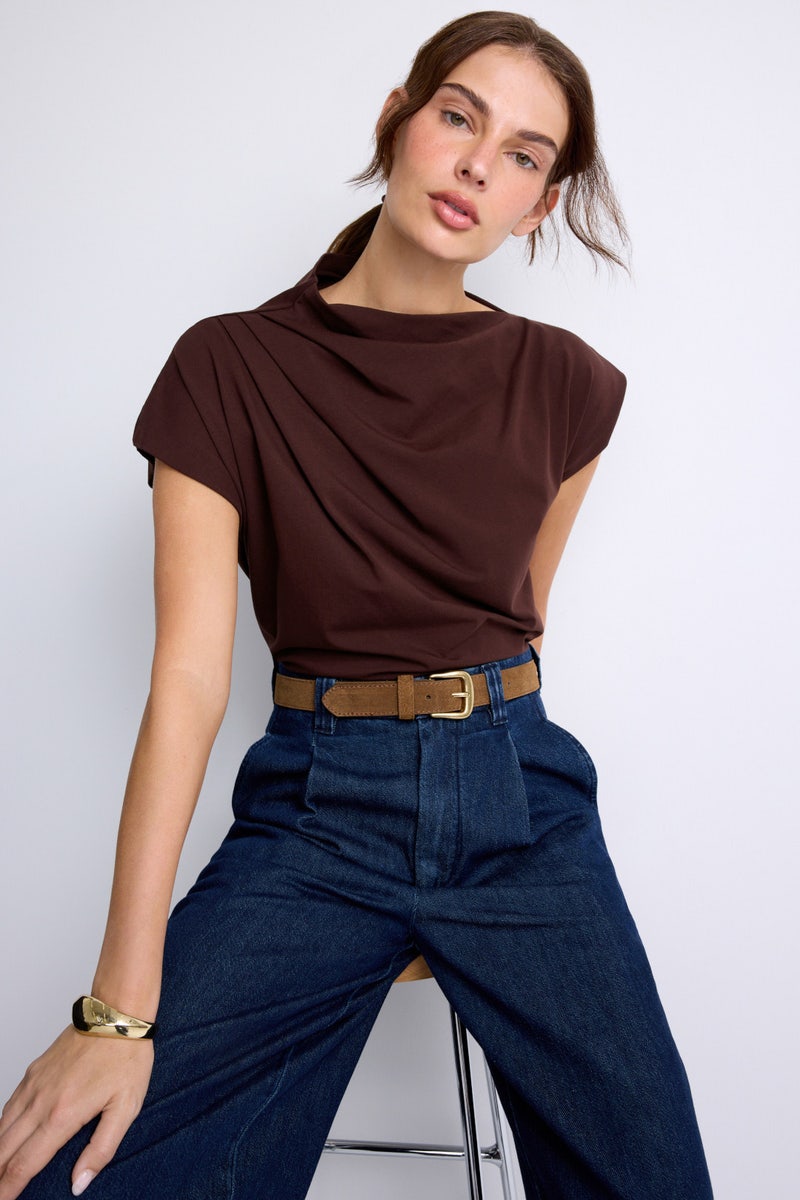 Kenny Asymmetric-Neck Tee by Modern Citizen