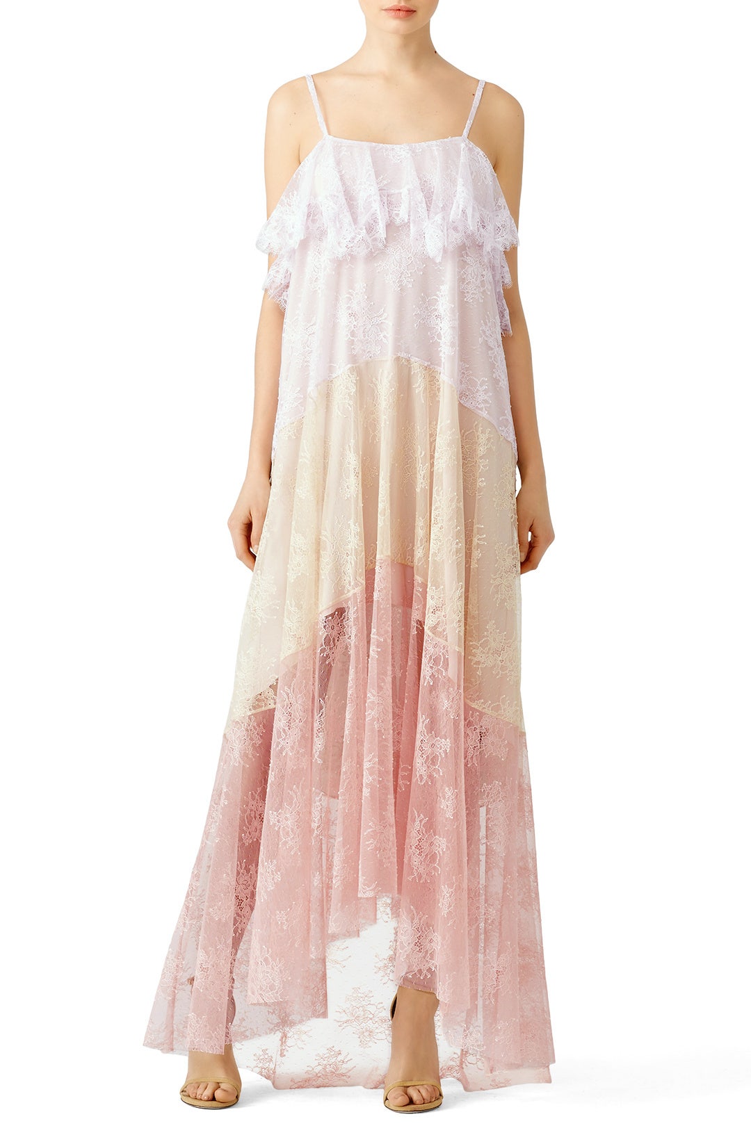 chinese dress ladies Pink white black embroidered lace dress  leml