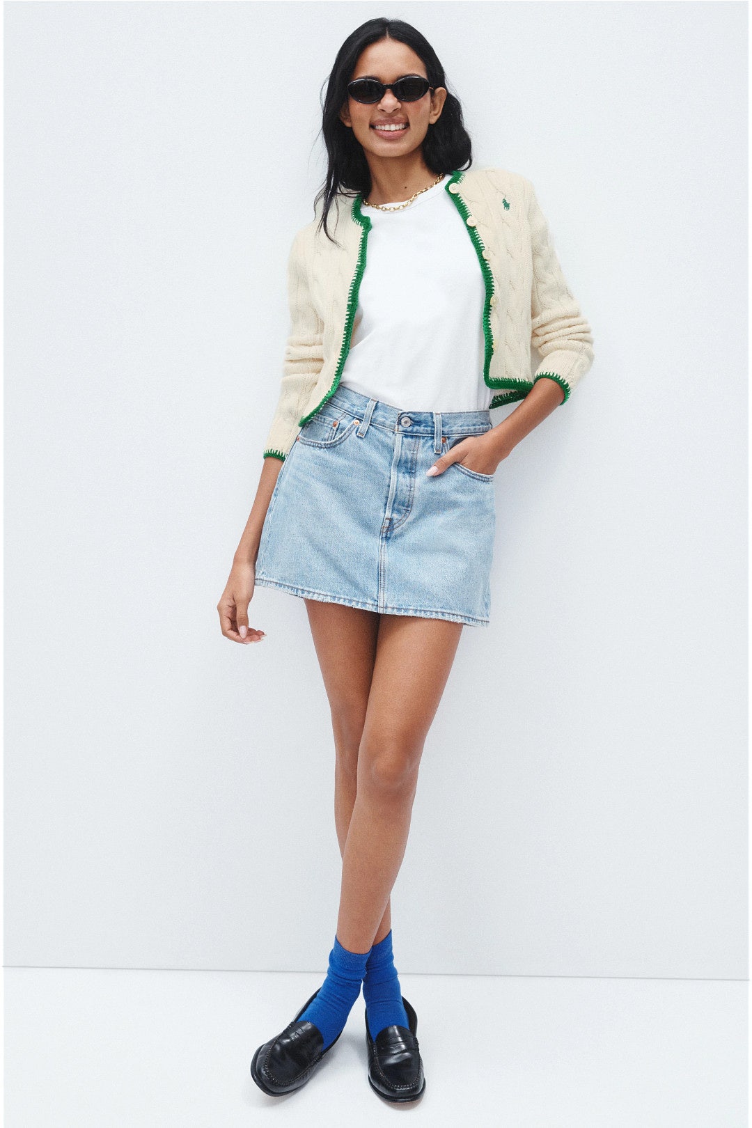 Cardigan with Green Piping by Polo Ralph Lauren 0