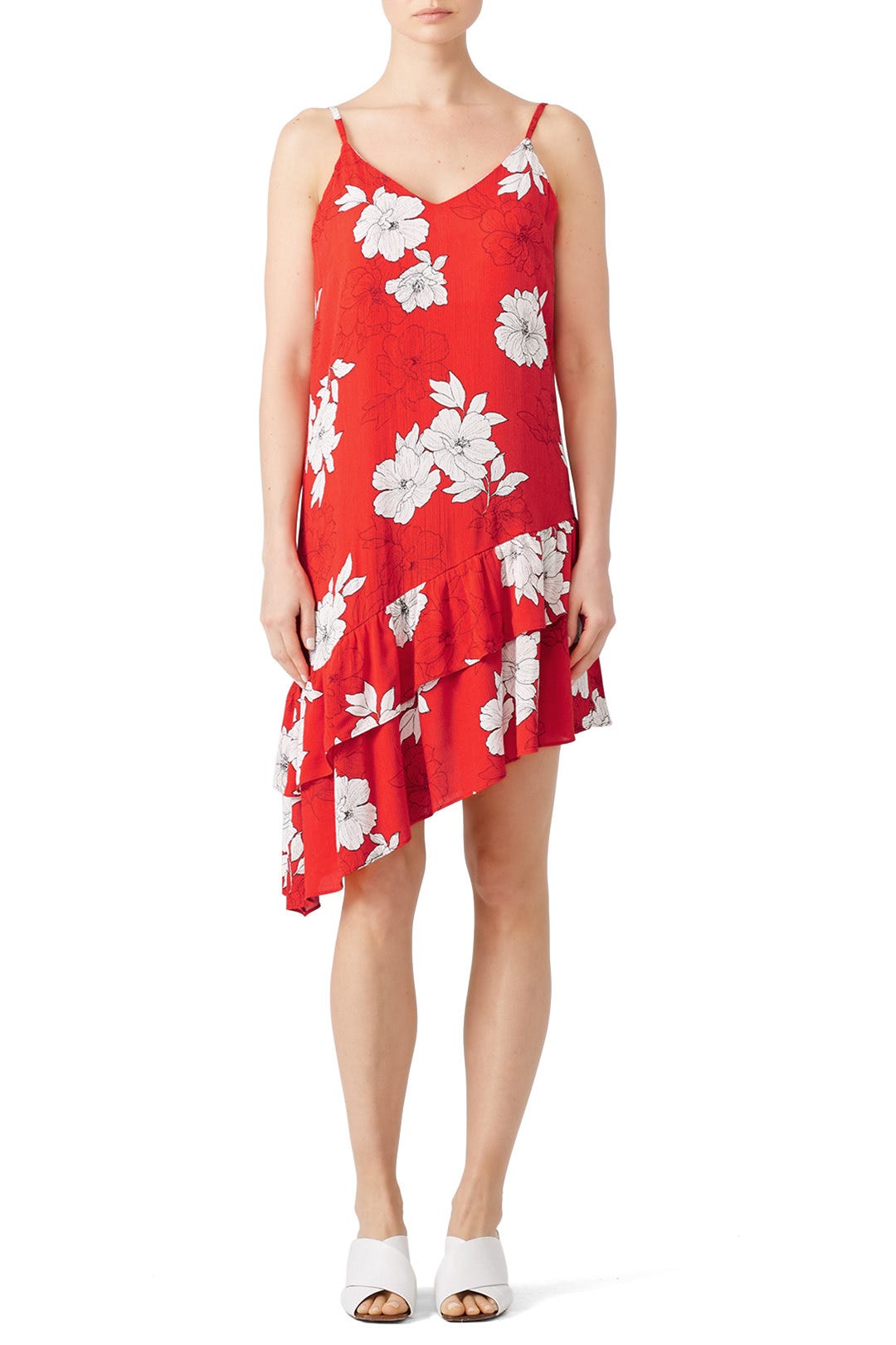 Red Floral Lita Dress by Slate & Willow 0
