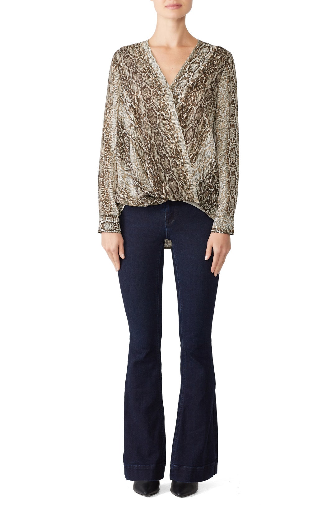 Python Faux Wrap Blouse by Slate & Willow 0