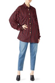 Oversize Stripe Shirt by The Kooples