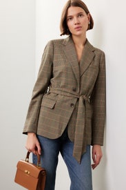 Plaid Belted Blazer by Lauren Ralph Lauren