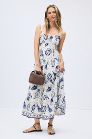 Sleeveless Printed Midi Dress by Moon River