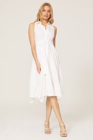 White Sleeveless Shirt Dress by Marissa Webb x RTR