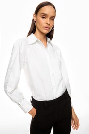 Poplin Split Sleeve Tuxedo Shirt by Prabal Gurung x RTR