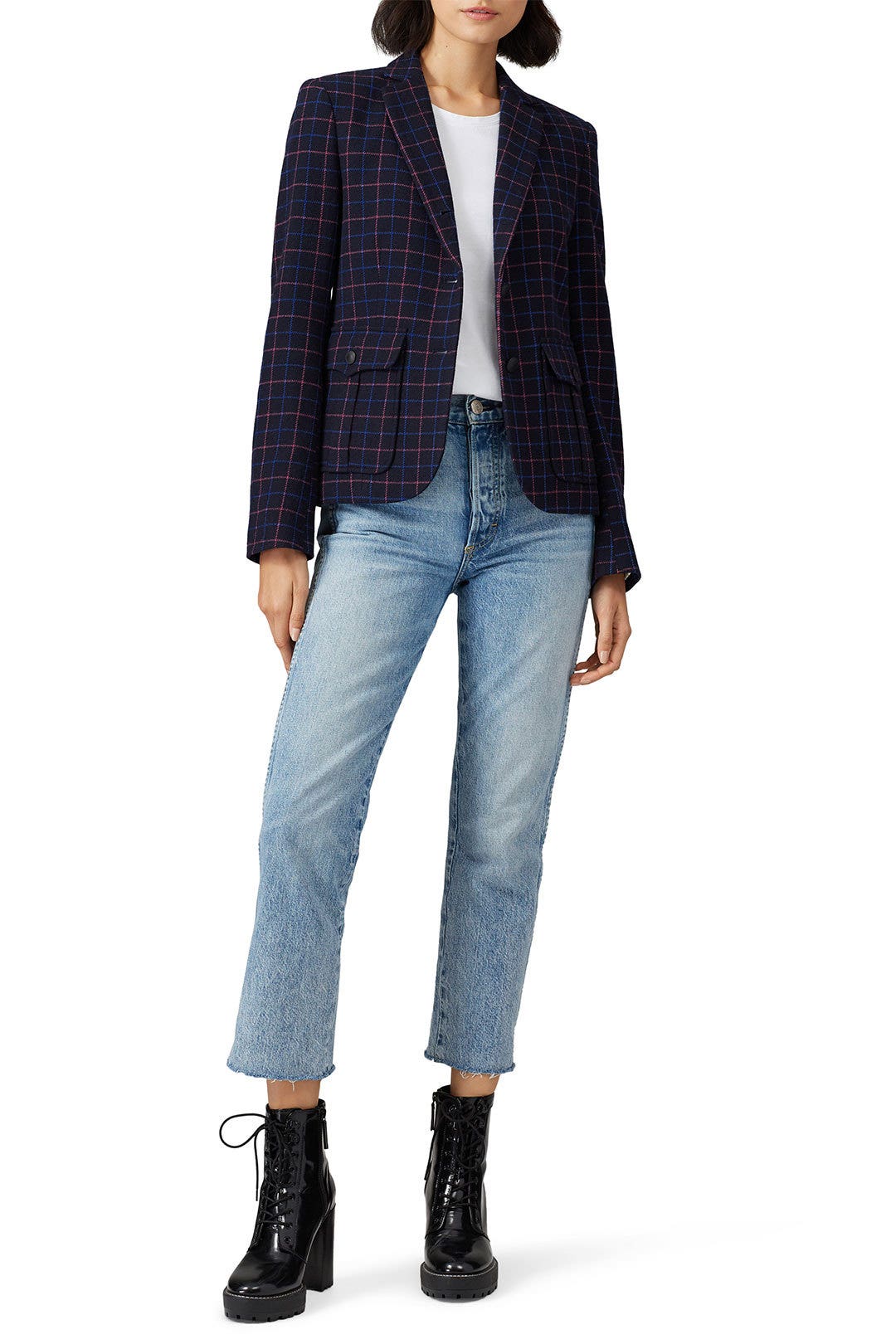 Nancie Check Blazer by rag & bone 0