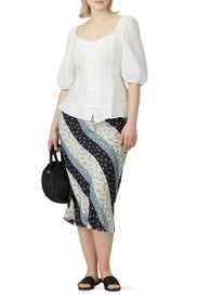 White Puff Sleeve Top by City Chic