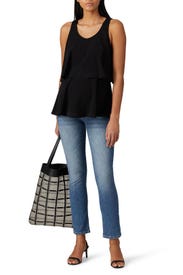 Black Nursing Maternity Tank by glowe Maternity