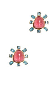 Rose Cab Earring by Kenneth Jay Lane
