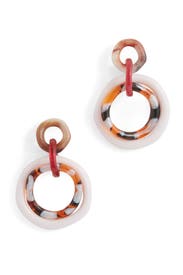 Dusty Pink Twig Banded Hoops by Lele Sadoughi