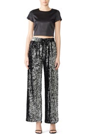Sequin Track Pants by Milly