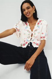 Multi Tie Front Cropped Top by Sea NY x RTR