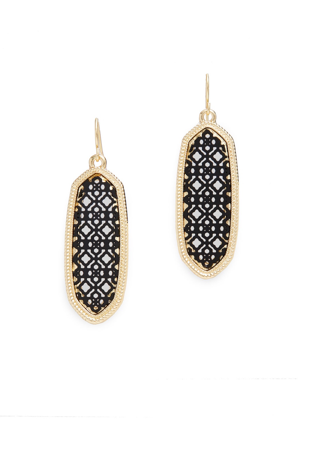 Black and Gold Lattice Drops by Slate & Willow Accessories 1