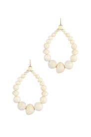 White Biba Earrings by Gas Bijoux