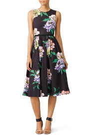 Black Crisp Bloom Dress by MARCOBOLOGNA