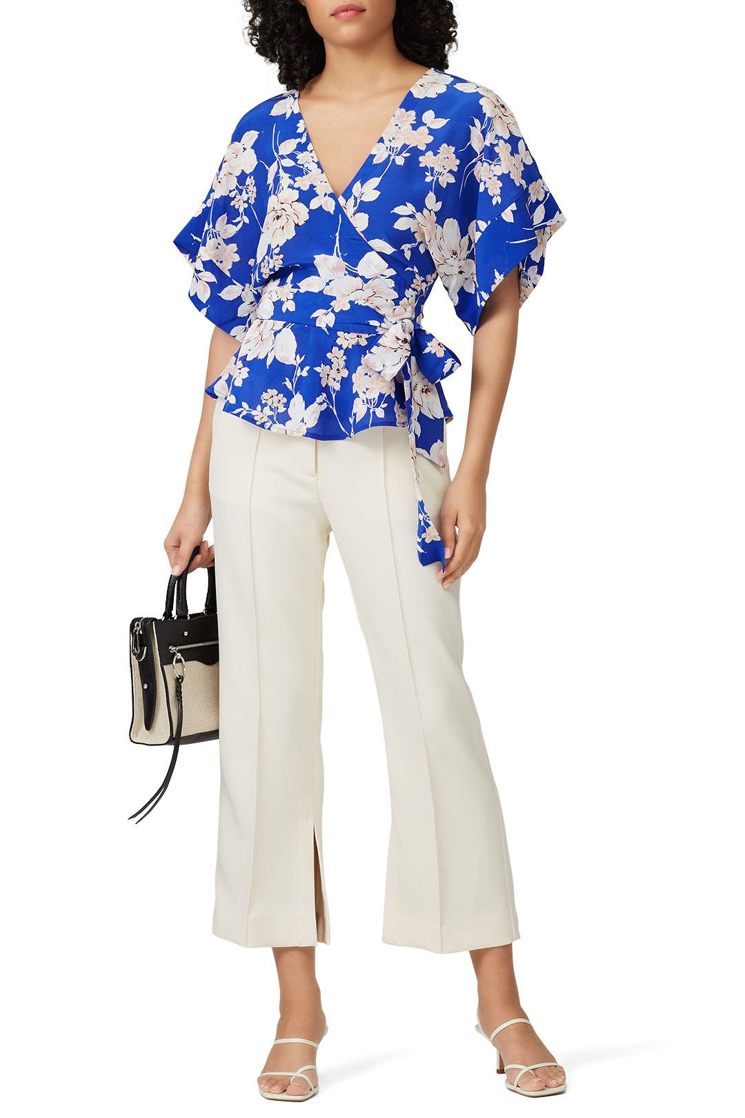 Blue Floral That's A Wrap Top by YUMI KIM 0