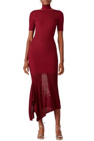 Burgundy Selima Dress by Cushnie