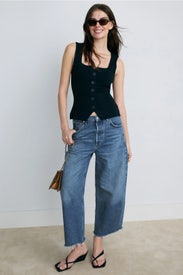 Ayla Raw Hem Cropped Wide Leg Jeans by Citizens of Humanity