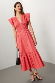 Pink Flutter Sleeve Dress by Derek Lam 10 Crosby x RTR