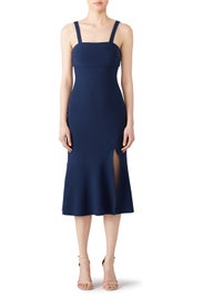 Navy Tribute Midi Dress by FINDERS KEEPERS