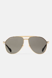 Gold Aviator Sunglasses by Gucci