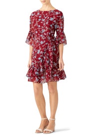 Red Floral Wendy Dress by Rebecca Minkoff