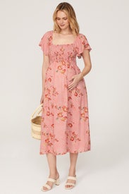 Libby Smocked Maternity Dress by ripe