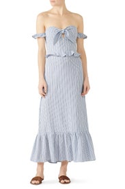 Striped Bella Midi Dress by STYLESTALKER