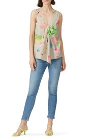 Deep V-Neck Top by Tibi