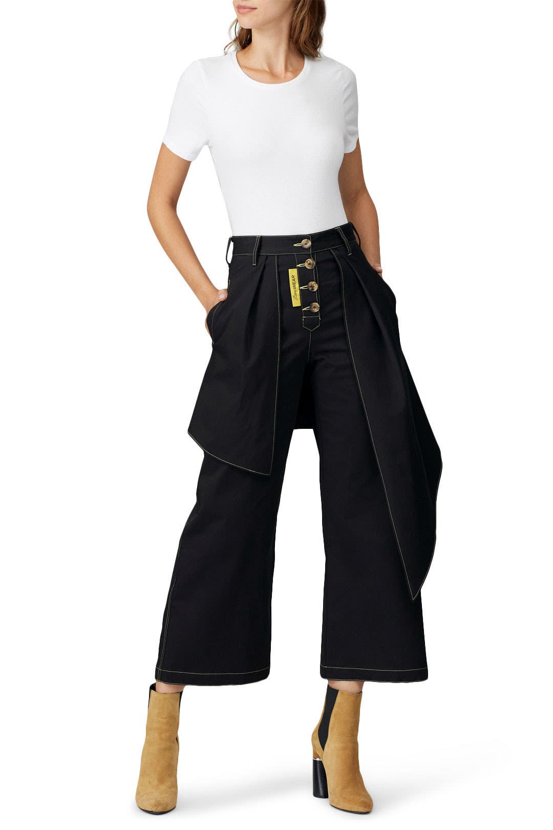 パンツ andmary Highwaist ribbon pants black Large Ribbon Black Pants by Victoria / Tomas | Rent the Runway