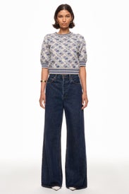 Puff Sleeve Jacquard Sweater by Adam Lippes x RTR