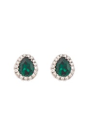 Emerald Pear Stud Earrings by Ciner
