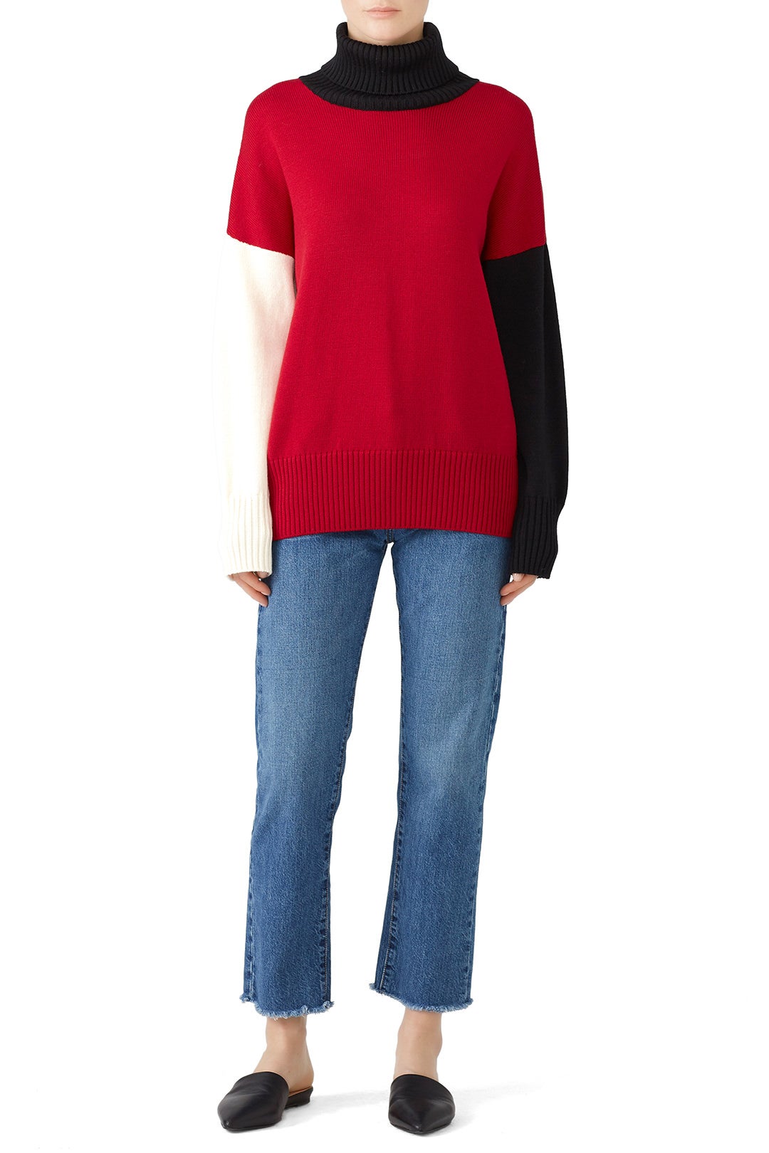Turtleneck Colorblock Sweater by Fuzzi 0