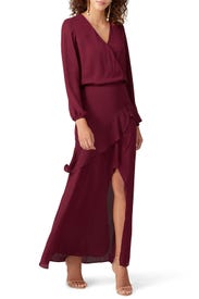 Red Layered Gown by krisa