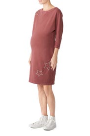 Star Sweatshirt Maternity Dress by MONROW