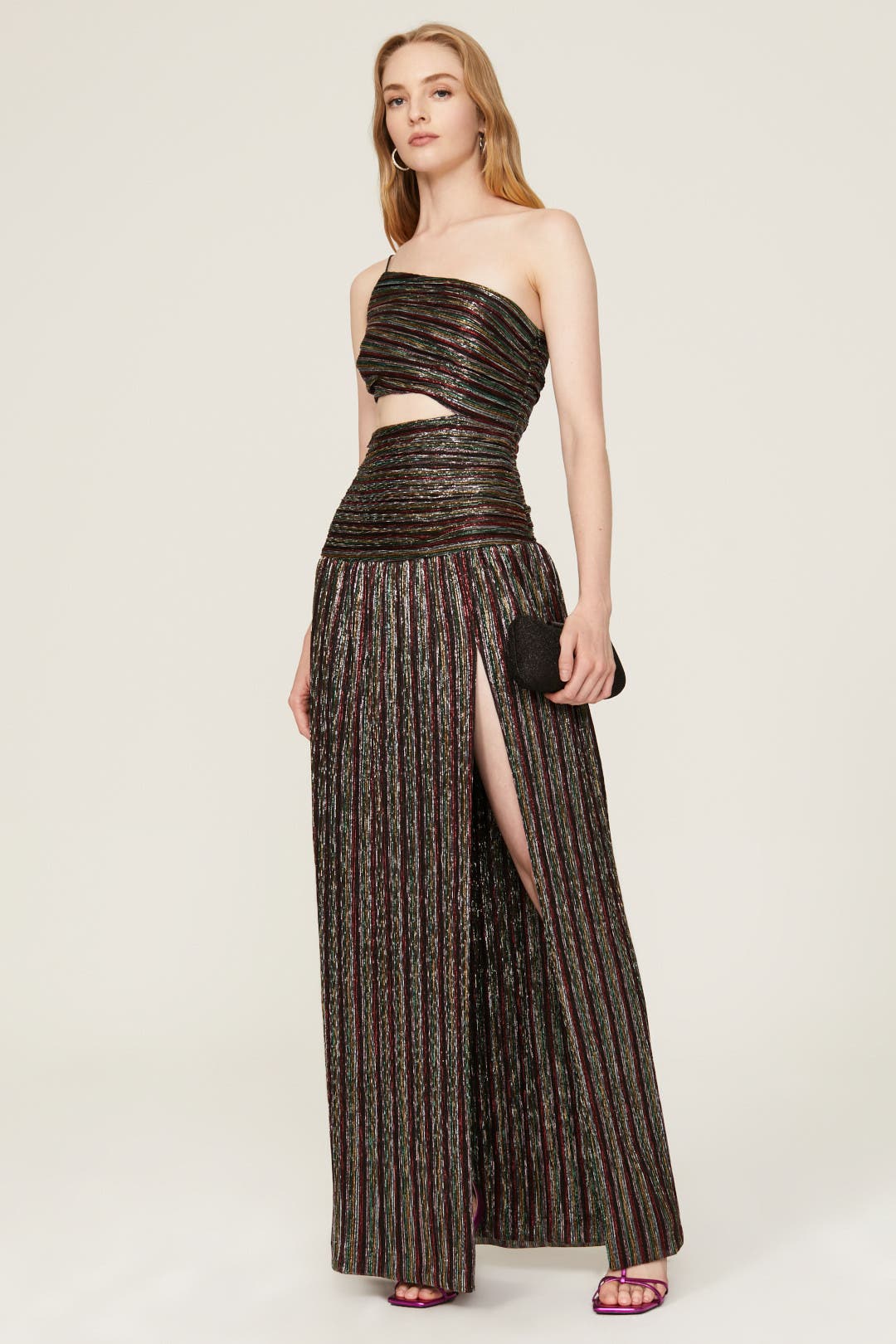 新作【Rebecca Vallance】Aria one-shoulder gown Aria one-shoulder crêpe gown in yellow - Rebecca Vallance