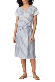 Striped Tie Front Top by sita murt