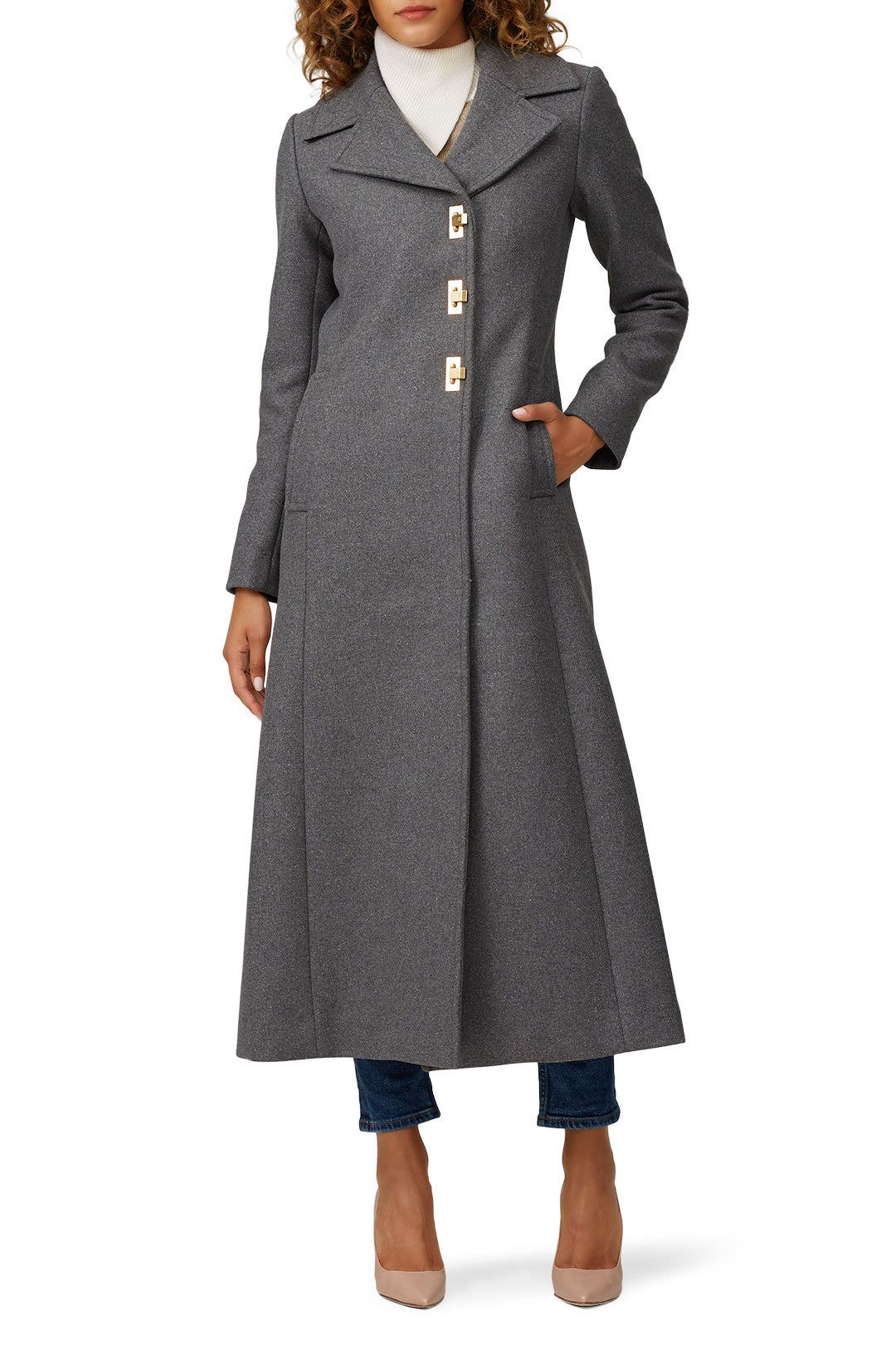 Dark Cloud Wool Coat by Tory Burch 0