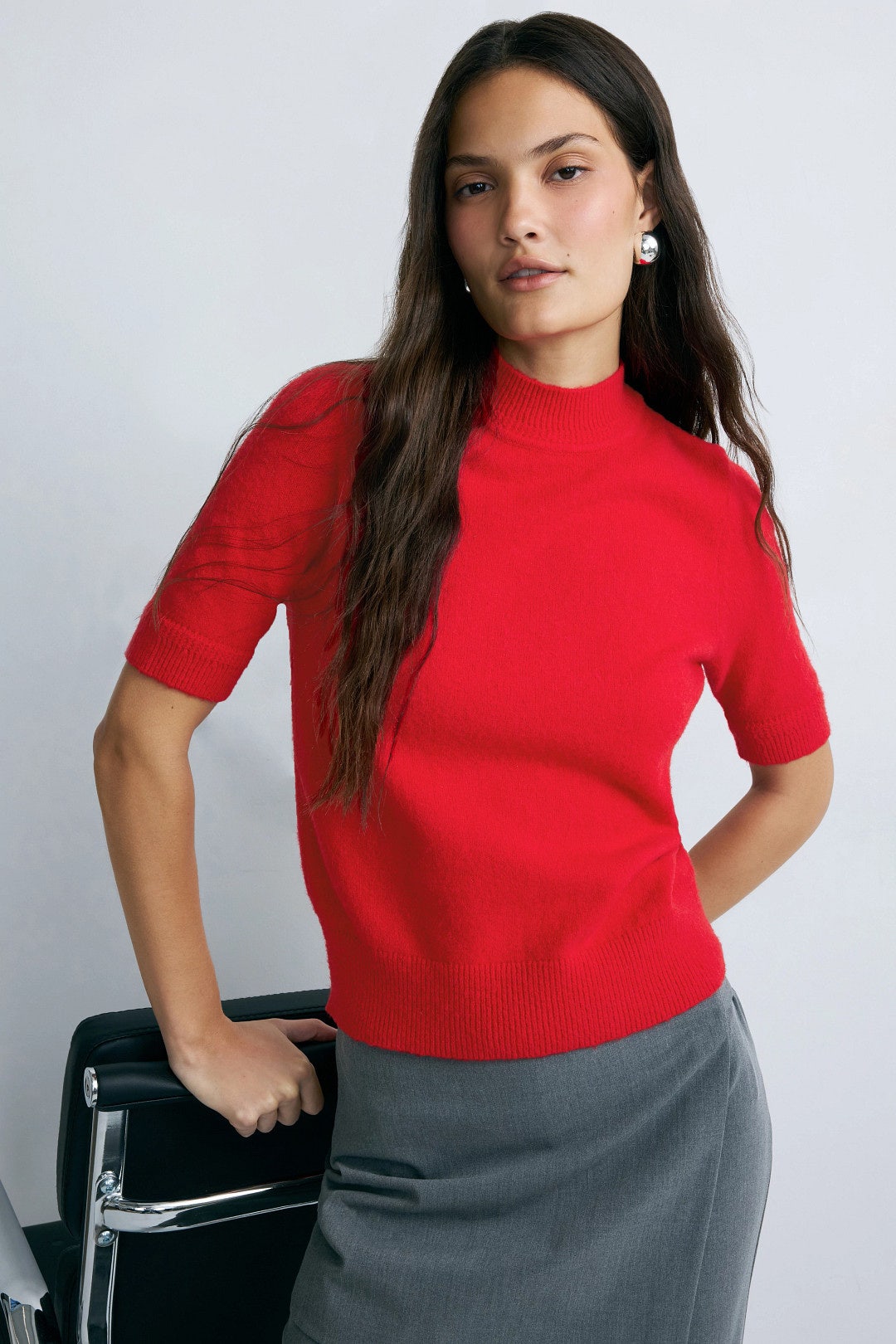 Brushed Knit Quarter Sleeve Sweater by Adam Lippes x RTR 0