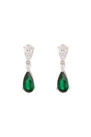 Emerald Tear and Crystal Drop Earrings by Crislu