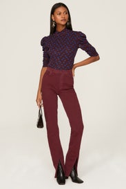 Maroon Remy Top by Diane von Furstenberg