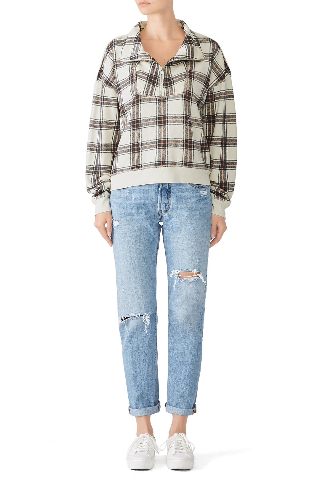 Why Not Zip Sweatshirt by Free People 0